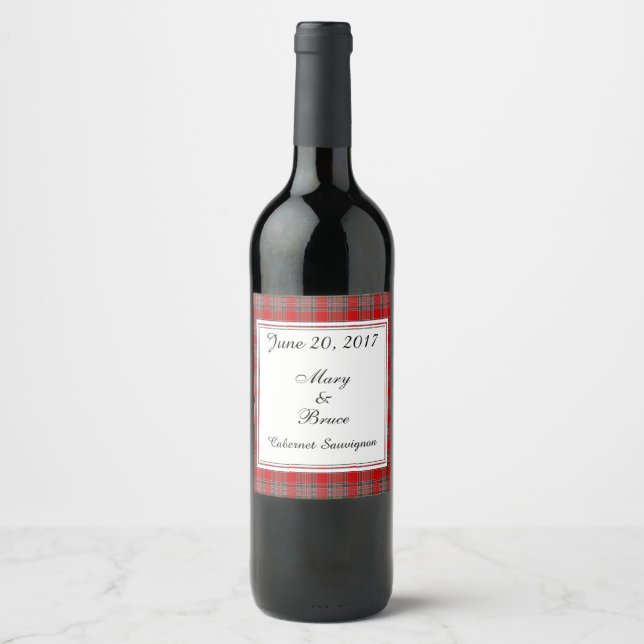 MacBean Scottish Wedding Wine Label (Front)