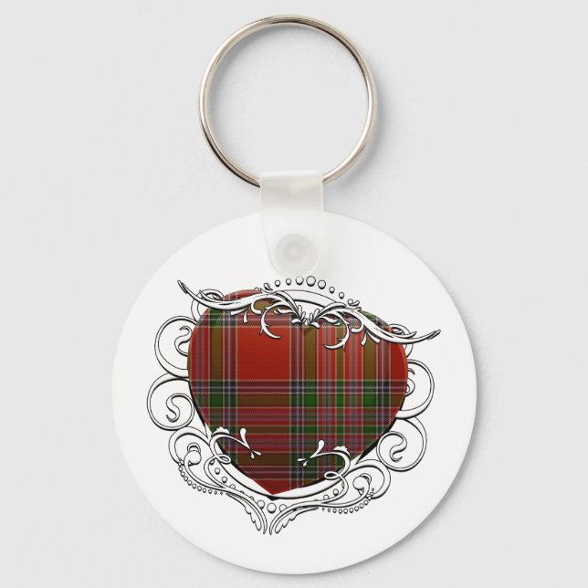 MacBean Tartan Heart Key Ring (Front)