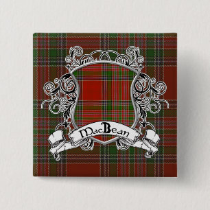 MacBean Tartan Shield 15 Cm Square Badge
