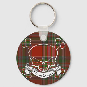 MacBean Tartan Skull Key Ring