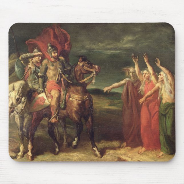 Macbeth and the Three Witches, 1855 Mouse Pad (Front)