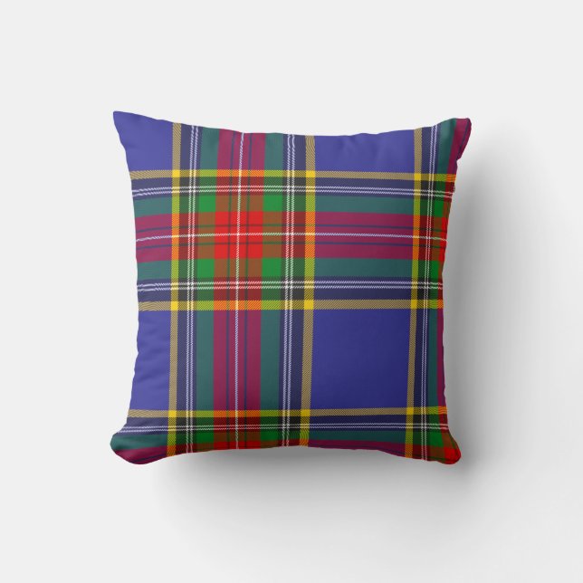 MacBeth Clan Tartan Scottish Plaid Cushion (Front)