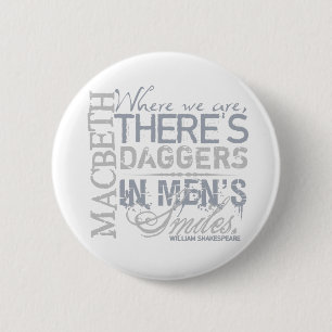Macbeth Daggers Quote 6 Cm Round Badge