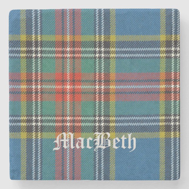 MacBeth, MacBeth Scottish Tartan, MacBeth  Stone Coaster (Front)