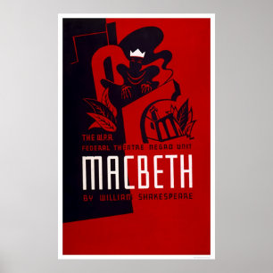 Macbeth Negro Theatre 1937 WPA Poster