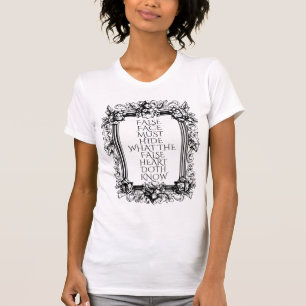 Macbeth Quote Art – “False Face Must Hide” T-Shirt