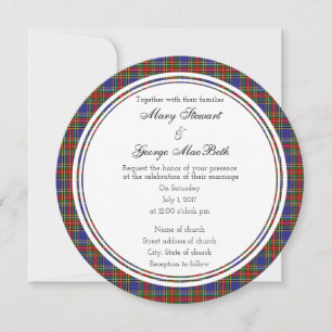 MacBeth Scottish Wedding Round Invitation