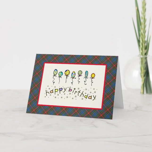  MacBeth Tartan Birthday Card (Front)