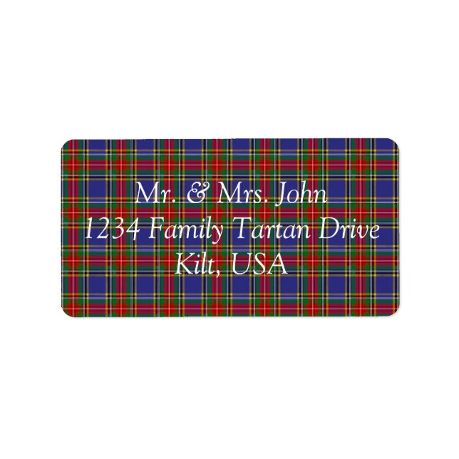 MacBeth Tartan Label (Front)