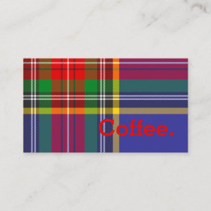 MacBeth Tartan Simple Coffee Loyalty Card
