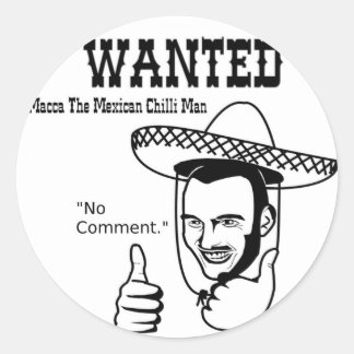 Macca Mexican Chili Man Classic Round Sticker