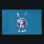 Maccabee Shield And Spears Acrylic Tray<br><div class="desc">A depiction of a Maccabee's shield and two spears. The shield is adorned by a lion and text reading "Yisrael" (Israel) in the Paleo-Hebrew alphabet. "Maccabee" also appears in modern Hebrew. The Maccabees were Jewish rebels who freed Judea from the yoke of the Seleucid Empire. Chanukkah is not just a...</div>