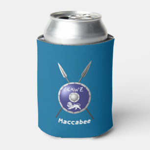 Maccabee Shield And Spears Can Cooler