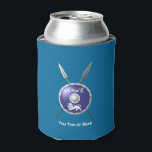 Maccabee Shield And Spears Can Cooler<br><div class="desc">A depiction of a Maccabee's shield and two spears. The shield is adorned by a lion and text reading "Yisrael" (Israel) in the Paleo-Hebrew alphabet. You may add your own text on both front and back. The Maccabees were Jewish rebels who freed Judea from the yoke of the Seleucid Empire....</div>