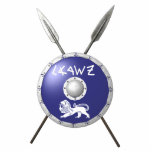 Maccabee Shield And Spears Photo Sculpture Magnet<br><div class="desc">A depiction of a Maccabee's shield and two spears. The shield is adorned by a lion and text reading "Yisrael" (Israel) in the Paleo-Hebrew alphabet. The Maccabees were Jewish rebels who freed Judea from the yoke of the Seleucid Empire. Chanukkah is not just a mid-winter festival featuring candles and fried...</div>