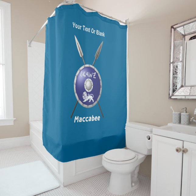 Maccabee Shield And Spears Shower Curtain (In Situ)