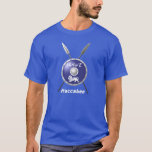 Maccabee Shield And Spears T-Shirt<br><div class="desc">A depiction of a Maccabee's shield and two spears. The shield is adorned by a lion and text reading "Yisrael" (Israel) in the Paleo-Hebrew alphabet. "Maccabee" also appears in English. The Maccabees were Jewish rebels who freed Judea from the yoke of the Seleucid Empire. Chanukkah is not just a mid-winter...</div>