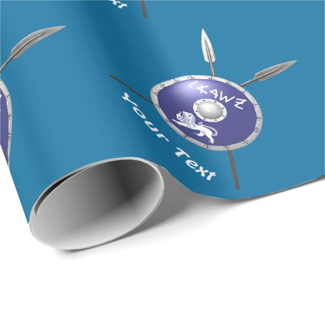 Maccabee Shield And Spears Wrapping Paper (Roll Corner)