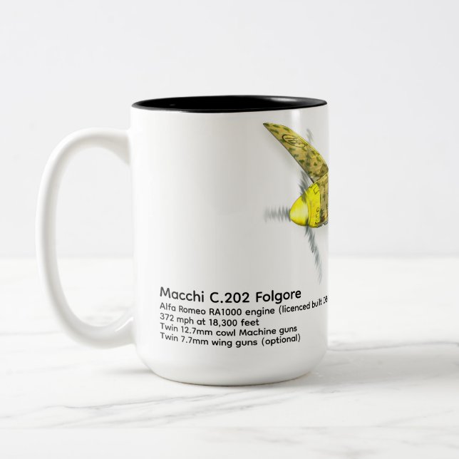 Macchi C.202 Folgore Two-Tone Coffee Mug (Left)