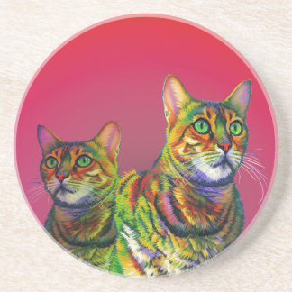 Macchi Cats Sandstone Coaster