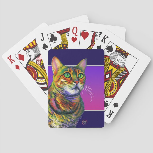 Macchi Kitty Looking at you in Disbelief Playing Cards (Back)