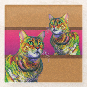 MACCHI SQUARED GLASS COASTER