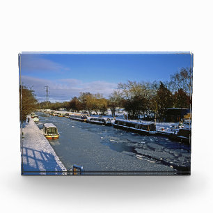 Macclesfield Canal Winter Cheshire Holiday Card Po Photo Block