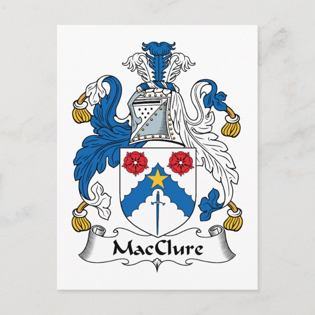MacClure Family Crest Postcard (Front)