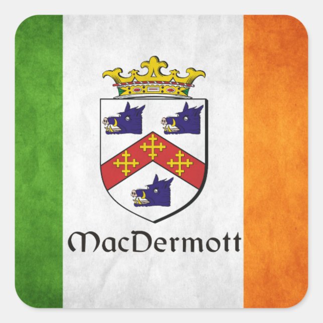MacDermott Irish Square Sticker (Front)