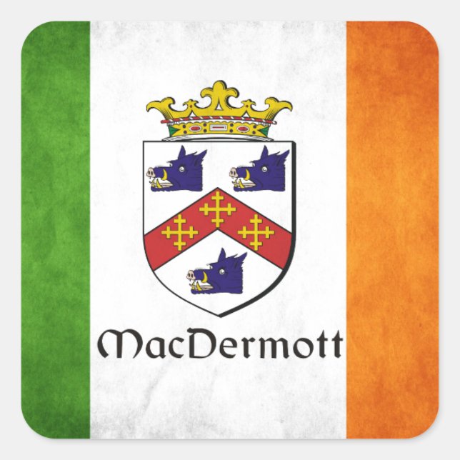 MacDermott Irish Square Sticker (Front)