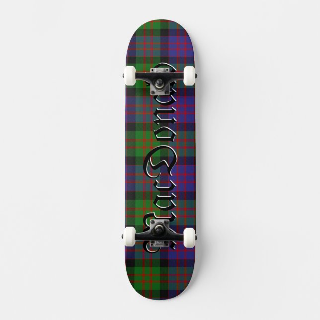 MacDonald Clan Tartan Plaid Pattern Skateboard (Front)