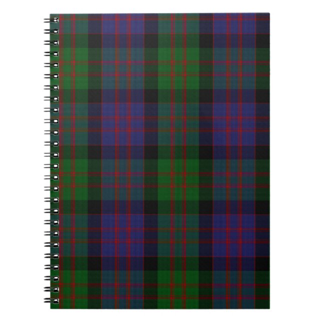 MacDonald Clan Tartan Spiral Notebook (Front)