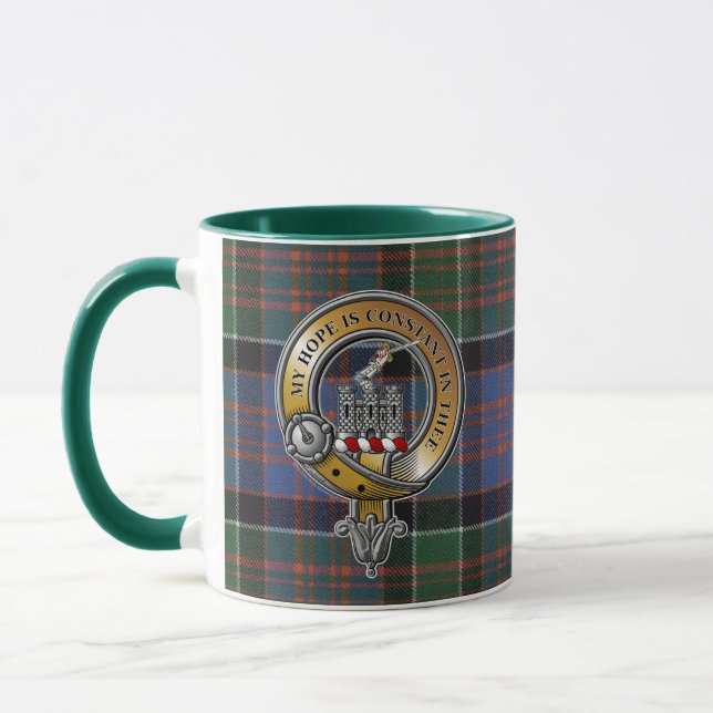 MacDonald Clanranald Tartan & Badge Mug (Left)