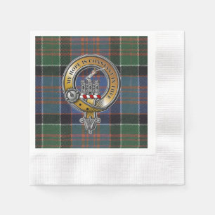 MacDonald Clanranald Tartan & Badge Napkin