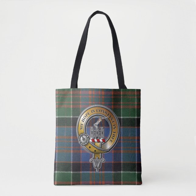 MacDonald Clanranald Tartan & Badge Tote Bag (Front)