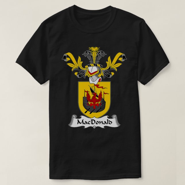 MacDonald Coat of Arms  Family Crest  T-Shirt (Design Front)