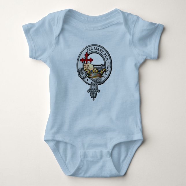 MacDonald Donald Crest Badge Baby Bodysuit (Front)