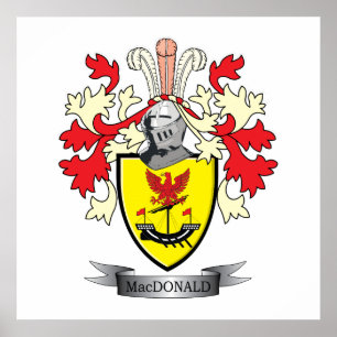 MacDonald Family Crest Coat of Arms Poster