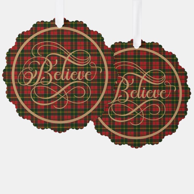 MacDonald Kingsburgh Scottish Tartan Christmas Tree Decoration Card (Front/Back)