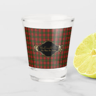 MacDonald Modern Original Scottish Clan Tartan Shot Glass