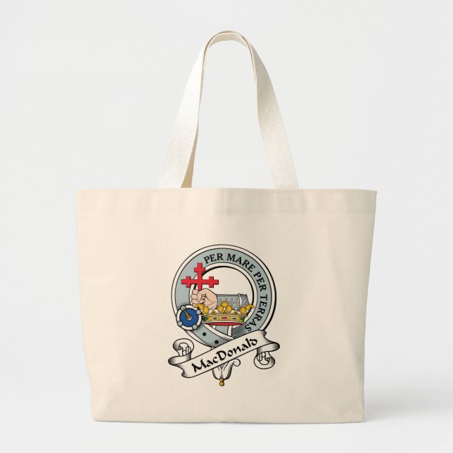 MacDonald of Donald Clan Badge Large Tote Bag (Front)