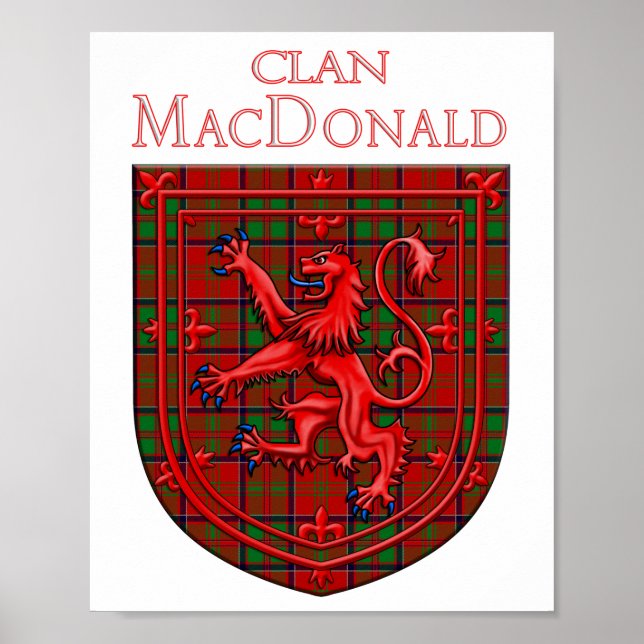 MacDonald of Glencoe Tartan Scottish Plaid Poster (Front)