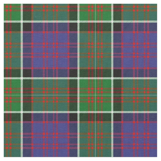 MacDonald Of Ranald Tartan Print Fabric (Close Up)
