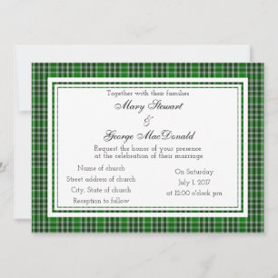 MacDonald Of The Isles Ancient Scottish Wedding Wi Invitation