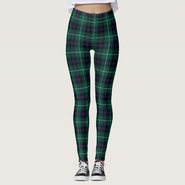 MacDonald of the Isles Tartan Plaid Pattern Leggings (Front)