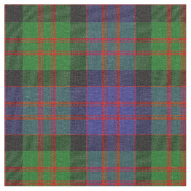 MacDonald Scottish Clan Tartan Plaid Pattern Fabric (Close Up)