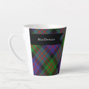 MacDonald Scottish Clan Tartan Plaid Pattern Latte Mug