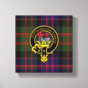 Macdonald Scottish Crest and Tartan Canvas print