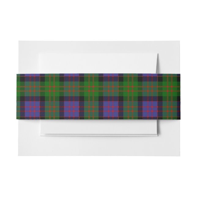 MacDonald Scottish Tartan Belly Band Invitation Belly Band (Front Example)