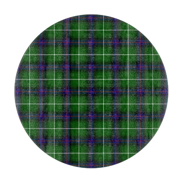 MacDonald tartan green blue plaid Cutting Board (Front)